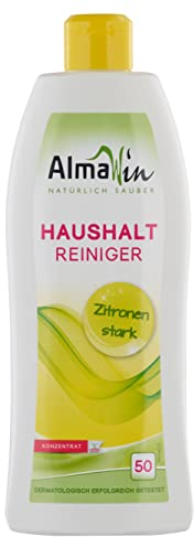 AlmaWin Öko Haushalt Reiniger 500ml, Allzweckreiniger mit Zitronen-Duft, vegan, Konzentrat
