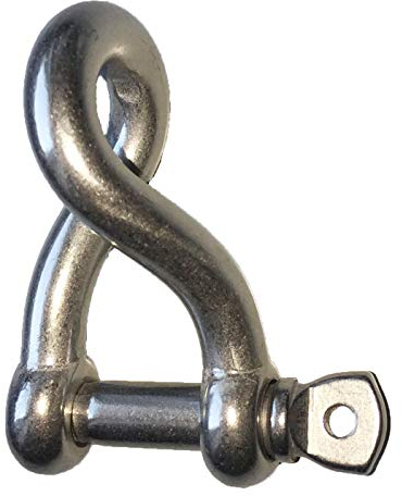 Sunload Schäkel gedrehte Form Edelstahl AISI 316 V4A 5 Stück (5 mm)