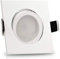 trendlights24 Bianco LED Einbaustrahler 230V Weiß matt eckig dimmbar, 3er Set ultra flach 35 mm LED-Spots 5W Neutralweiß, Deckenspots schwenkbar