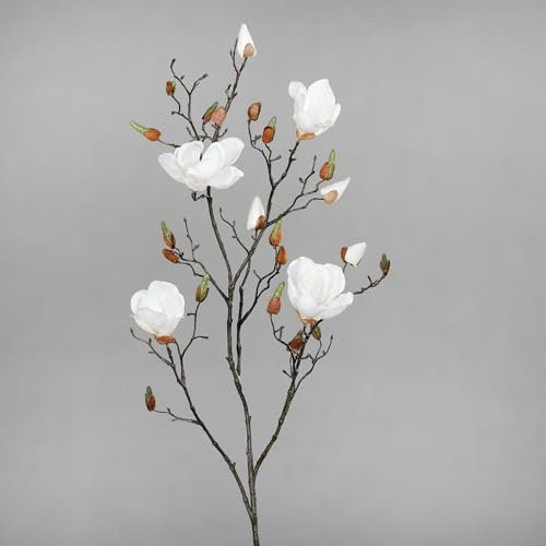 Magnolienzweig 110cm weiß-Creme DP Kunstblumen künstliche Magnolie Blumen Seidenblumen