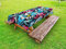 ABAKUHAUS Grunge Outdoor-Tischdecke, Street Art Graffiti Funk, dekorative waschbare Picknick-Tischdecke, 145 x 210 cm, Mehrfarbig