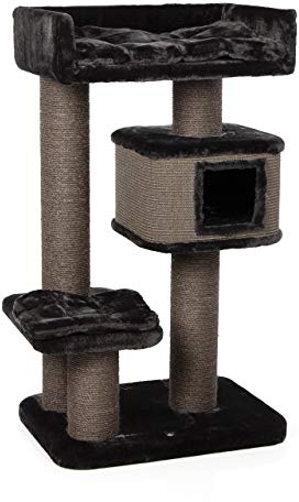 CanadianCat Company | Kratzbaum Portland - anthrazit | besonders große Sisalsäulen für große & schwere Katzen | ca. 69 x 47 x 124cm