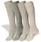 2 Paia - Calze da unisex in Lana irrestringibile - Collezione SCI - avvolgenti e confortevoli, in assortimento in due colori (Panna/Grigio 39-42)