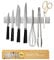 Ninonly Barre Magnétique pour Couteaux 25cm Porte Couteaux Aimanté, Barre à Couteaux Aimantée en Acier Inoxydable, Mural Support et Protège Doigts Kit pour Support Ustensiles de Cuisine et Outils