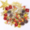 Mini set di decorazioni per albero di Natale, mini palline di Natale 37 pezzi con gancio, decorazioni per albero di Natale oro rosso palline per albero di Natale campana pigne