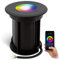 linovum BORU Bodeneinbaustrahler IP67 schwarz mit Smart LED GU10 - kompatibel mit Alexa & Google Home WLAN App Steuerung RGB Weißtöne 4W