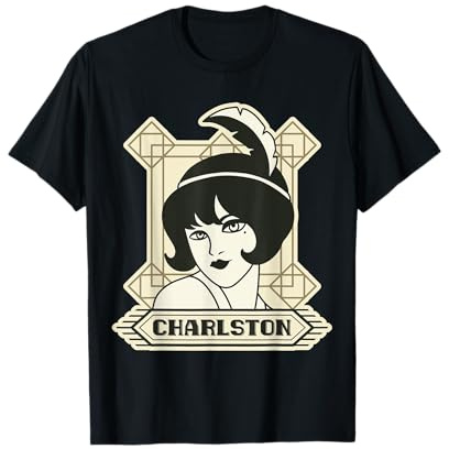 Style rétro années 20 Charleston Femme Art Déco Vintage T-Shirt