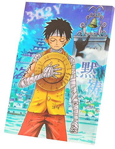 Cuadro mural de impresión sobre lienzo en dos años One Piece Recolector Ace Puño de plata manga (30 cm x 42 cm)
