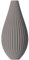 3D Vase Dekovase Sina XL 40cm Bodenvase Vase Pampasgras Trockenblumen Hellgrau