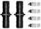 Longrun 1 Inch Coupling Barb Fitting Pond Hose Adapter Air Hose Fittings, Garden Hose Quick Connecter with 4 Clamps for Pool Spillway Waterfall Fountain Tube