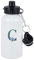 Yelolyio Bouteille d'eau de sport en aluminium avec monogramme C personnalisé - Bouteille d'eau étanche pour vélo, camping, 414 ml