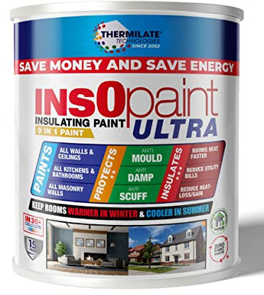 Thermilate ULTRA INSULATION | Masonry Paint | Anti Damp & Energy Saving | Beige Emulsion Wall & Ceiling Paint - 5L