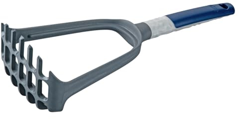 Tasty Kartoffelstampfer mit Spaghettilöffel - Ideal für Püree, Kartoffelstampf und Spaghetti - Griff aus Recycling-Kunststoff, Grau/Blau, 29x11x8cm