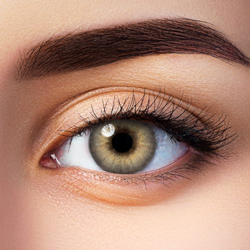 Aricona Farbige Kontaktlinsen mit Stärke, Grau, -3,75 Dioptrien, Brillante Augenfarbe & klare Sicht mit den natürlichen Farblinsen für Brillenträger mit Premium Hydrogel