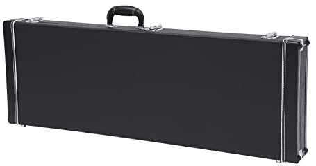 Valigetta rigida per chitarra elettrica, serratura rettangolare, con chiave Guitar Case, ST TL, custodia rigida con imbottitura Lock Latch (nero), Nero , Zaino