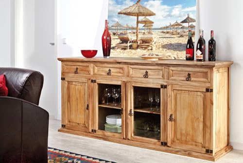 1a Direktimport Mexico Möbel XL Sideboard Anrichte - Pinie Massivholz - Landhausstil