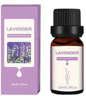 Surakey Huiles Essentielles d'aromathérapie, Huiles Essentielles Solubles dans l'eau, Huiles Essentielles Pures Naturelle 10ml, Huiles Essentielles Parfum de Lavande 10ml