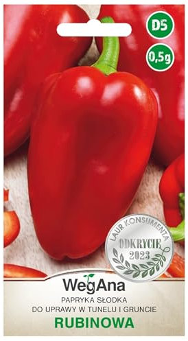 WegAna Paprika Rubinowa Semi 0,5g Semi di ortaggi robusti Semi per la coltivazione in serra Semi di peperone dolce