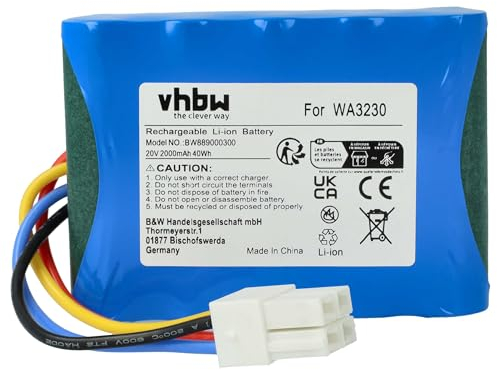 vhbw 1x Batterie Compatible avec Ferrex 800m2 2021, 800m2 Tondeuse (2000mAh, 20V, Li-ION)