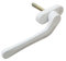 Poignées de Fenêtre Poignée de fenêtre à battants en Alliage d'aluminium, poignée de Porte Pliante en Forme d'épée, poignée carrée Fine et Plate en Acier (Color : White, Size : Right Open)