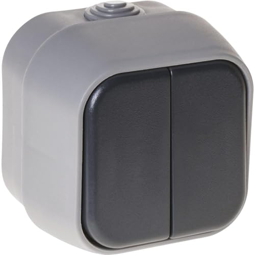 Placa de plástico de pared para 2 vías, placa cuadrada blanca