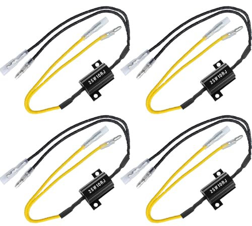 Gebildet 4STK 25W 10Ω LED-Lastwiderstände Blinkerwiderstand Blinkeradapter Blitzbehebung Fehler für Blinker Kennzeichenbeleuchtung