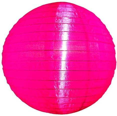 5 x Fuchsia Rosa Lampions Nylon 25 cm