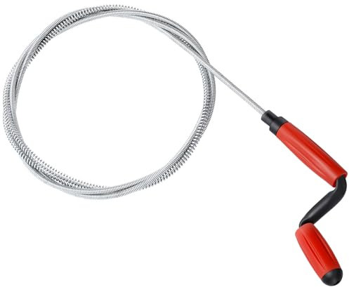 AiQInu Desatascador de Tuberías, Ø 6 mm x 3m Cable Desatascador Eficaz, Herramienta de Fontanería Ideal para Desatascar el Fregadero, Lavabo, Duchas, Bote Sifónico, Sumidero Terraza