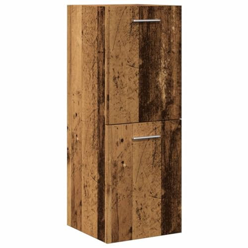 LXYZWRW Möbelsets, Badezimmermöbel-Sets, Badezimmer-Hängeschrank, altes Holz, 30 x 30 x 80 cm, Holzwerkstoff