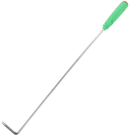 Kisangel Camping Feuerpokers Mit Langem Ergonomischem Griff Robustes Mit Grünem Kunststoffgriff Handlicher Kamin Grillhaken Für Indoor Outdoor Feuerstellen Langlebiges Schürwerkzeug