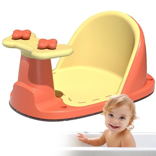Baby Badewannensitz - Baby Badewannenstütze mit Saugnapf | PP Kleinkind Badewannensitz Rutschfest Baby Badesitz | Sitzbadewanne Neugeborene mit Ergonomischer Rückenlehne | Baby Badesitz für 6-36
