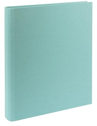 AWASG Ordner A4 schmal, Ringordner inkl. Klarsichtfolien, Aktenordner 4 Ringe Mechanik, Bürordner Briefordner DINA4, Mint 1 Stk.