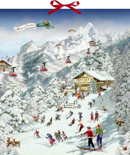 Wand-Adventskalender – Fröhliche Skifreizeit in den Bergen