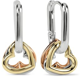 Radley Women's Triple Plated Heart Charm Hoop Earrings