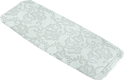 Kleine Wolke Spitze Wanneneinlage, PVC Schaum, Silbergrau, 36 x 92 x 3 cm