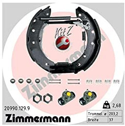 ZIMMERMANN 20990.129.9 Bremsensatz Trommelbremse Komplettsatz Hinten 37mm