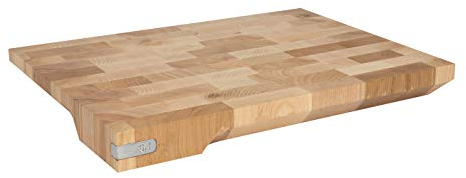 Furi Pro Chop & Transfer, Chopping Board, Large, Ash Wood, Extra Thick, Colour: Light Brown, Dimensions: 42x31x4cm