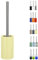 Spirella Brosse WC Porte-Balai Toilette Pot à Balai „Tube“ Ensemble WC à Poser en Céramique et Acier Inoxydable Jaune