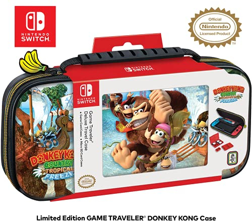 Pochette officielle Nintendo Donkey kong pour Nintendo Switch 2 boitiers de rangement pour 4 jeux 2 boitiers de rangement pour 2 cartes MICRO SD