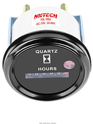 NKTECH - Misuratore di ore al quarzo NK-HS4 DC/AC contatore per escavatore barca trattore generatore auto veicolo trituratori motore marino motoslitta pompe