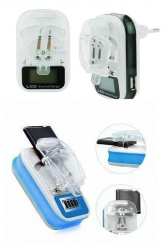 TrAdE Shop Traesio Carica Batteria Universale Caricatore LCD USB per Cellulare CELLULARI Fotocamera