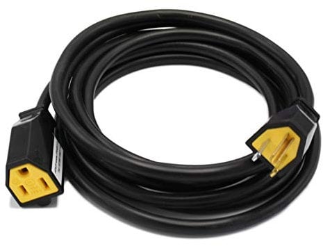 HDIUK North American USA Mains Extension Lead 3 Wire with Ground NEMA (20 Metre, Black)