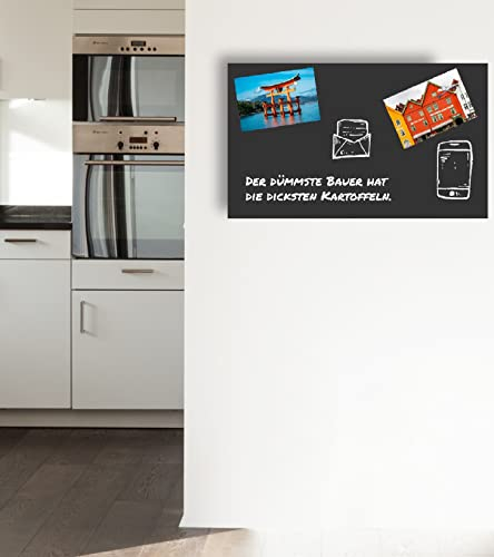Magnetfolie Premium-Tafelfolie 40x60cm selbstklebend & magnetisch I flexibler Haftgrund für Magnete I Ferrofolie schwarz beschreibbar, nass und trocken abwischbar