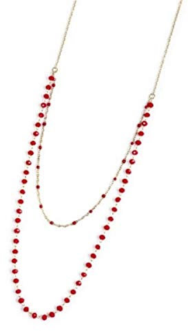 marlu Collana Oro Cristalli Smalto Rossi 3MM 2CA0002G-R