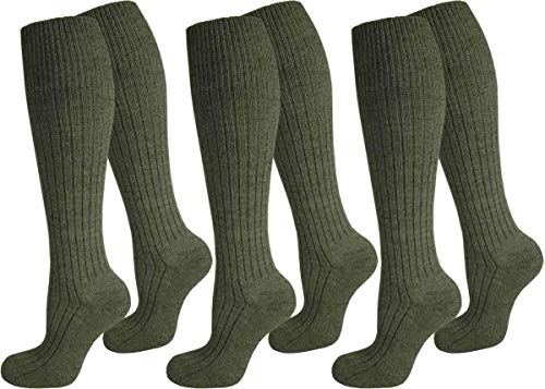 normani 3 Paar Bundeswehr Stiefelsocken mit Frotteesohle und hohem Wollanteil Farbe Oliv Größe 43-46