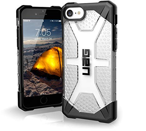 Urban Armor Gear Plasma Hülle Apple iPhone SE (2020) / 8 / 7 / 6S Schutzhülle (Wireless Charging kompatibles Cover, Sturzfeste Handyhülle, Ultra Slim Bumper) - transparent