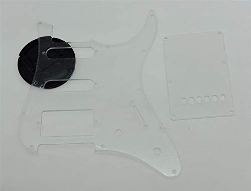 Dopro Klares Gitarren-Schlagbrett aus HSS und Tremolo-Tremolo-Rückplatte für Yamaha Pacifica-Gitarre, transparent