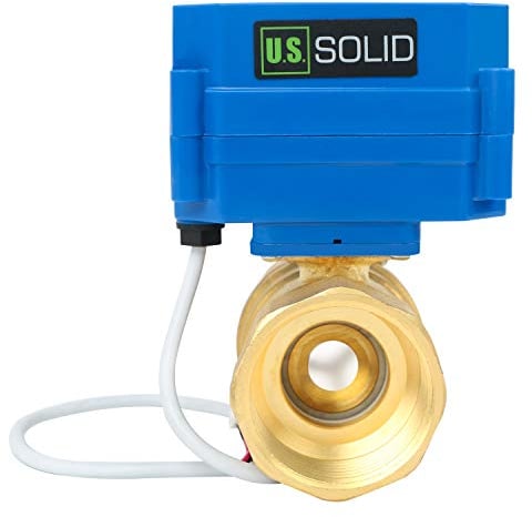 U.S. Solid 1 1/4 Motorkugelhahn Messing 2 Wege Elektrischer Kugelhahn 220V AC (85-265 V AC), DN32, 2 Drähte, Automatische Rückkehr NC