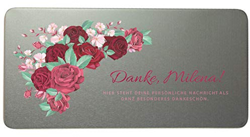 Geschenke 24 Schokoladen-Box Danke - persönliches Dankeschön mit Name und Spruch personalisiert - Geschenkbox, Gutscheinbox