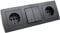 McPower - Bloque de enchufes para debajo de los muebles | Flair | 2 enchufes con protección de contacto + 1 x interruptor, 230 V ~ 16 A, construcción, antracita gris oscuro mate